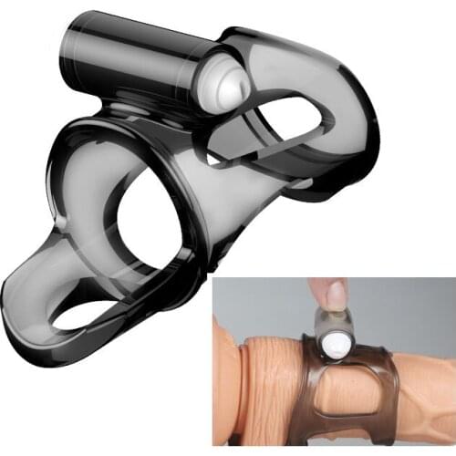 Mini Vibrators lasting rings triple cockring Delay Premature Ejaculation penis ball loop lock Sex Toys product for Men