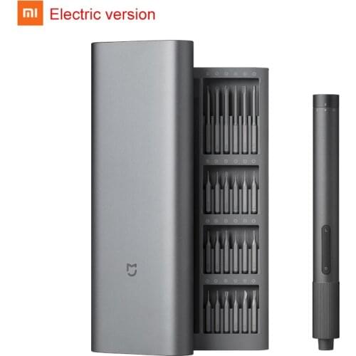 Xiaomi Mijia Electrical Precision Screwdriver Kit 2 Gear Torque Control 400 Screw 1 Type-C Rechargeable Magnetic Aluminum Case