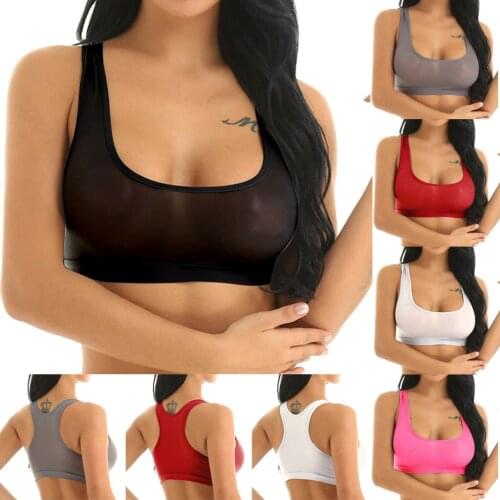 Lingerie Sexy Bra 2019 Women Seamless Underwear Mesh Transparent Bras Ladies Sport Crop Tops breathable vest Sexy Lingeries L5