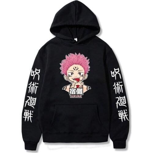 2021 New Arrival Manga Anime Hoodie Jujutsu Kaisen Ryomen Sukuna Cute Poster Unisex Harajuku Hoodies High Quality Sweatshirt