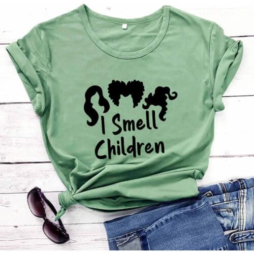 New Arrival Summer Funny T Shirt Witch Halloween Party Shirt I Smell Children Halloween Funny Halloween Sisters T Shirts