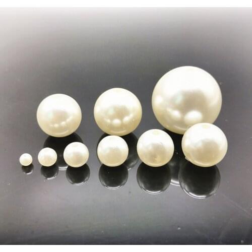 Wholesale white acrylic pearl fashion DIY jewelry clothing accessories pearl hat craft repair pearl making jewelry DIY