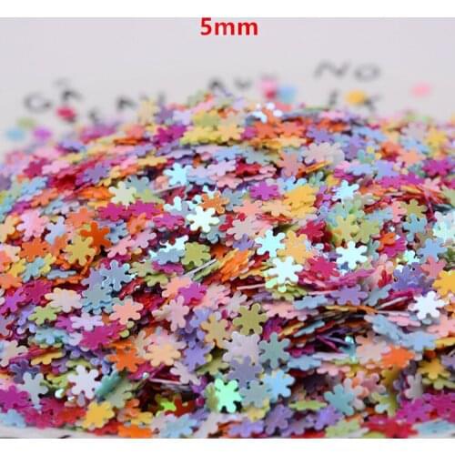 Mix size 50g 5mm Sequins PVC Flat six-pointed Star Loose Sequin Paillettes Sewing Craft DIY Scrapbookin DIY Pendant SequinTrim