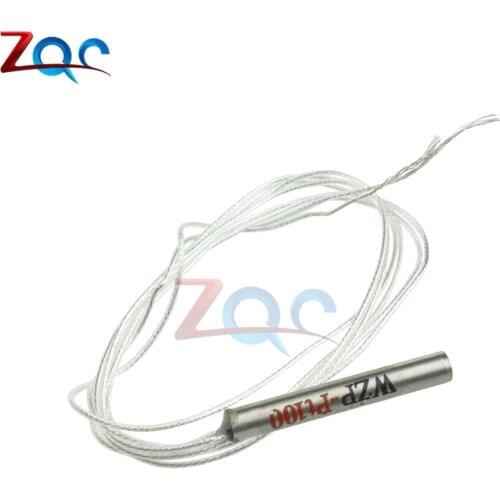 2pcs PT100 Platinum Resister Temperature Sensor Waterproof Temp Probe -20~450℃ Insulated Shielding Fiberglass 50CM