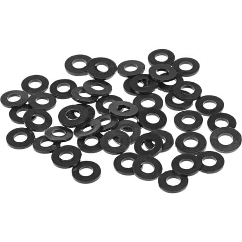Uxcell Rubber Flat Washers, 5mm Inner Diameter 11mm OD 1.2mm Thick 50pcs