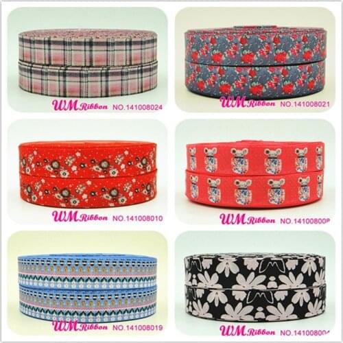 Q&N wholesale/OEM Ribbon NT design 7/8inch 22mm Cute cartoon Printed Grosgrain Ribbon 50yds/roll free shipping