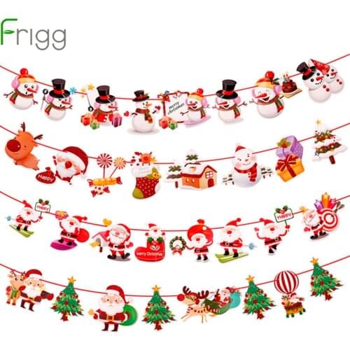 Frigg Christmas Banner Wall Hangings Christmas Ornaments Pendant New Year Decor Merry Christmas Decorations for Home