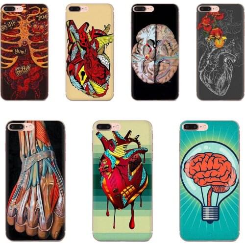 Silicone Cases Covers Medical Human Organs For HTC Desire 530 626 628 630 816 820 830 One A9 M7 M8 M9 M10 E9 U11 U12 Life Plus