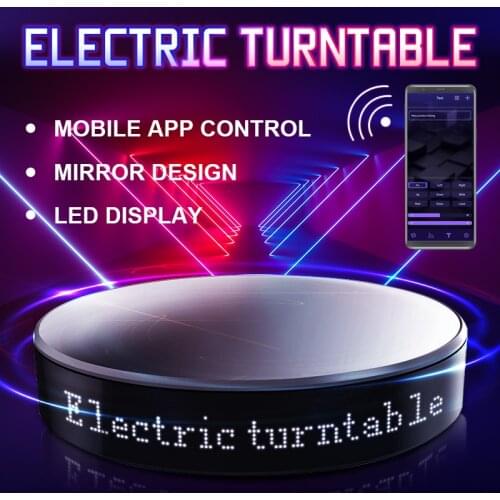Display Stand Intelligent Panoramic Display Panel Live Advertising Jewelry Garage Kit 360° Electric Turntable for Photo Studio