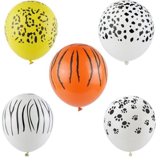 Cartoon cow leopard foot Tiger Print 10 x 12 "animal thickened printing latex balloon birthday party decoration