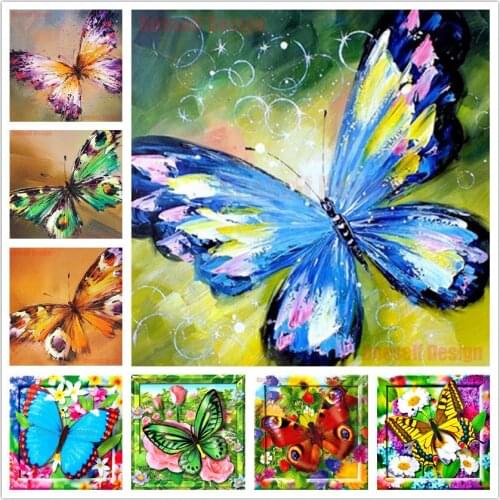 Beaded embroidery 5d diamond painting full butterfly 5d diamond embroidery full set animal 5d diamond mosaic sale decor for home