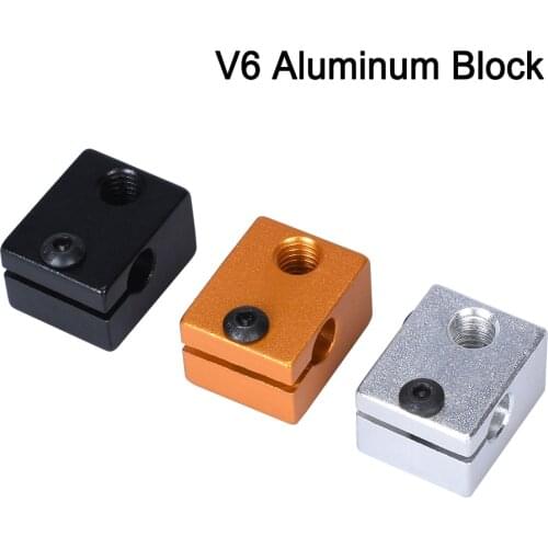 3D Printer Parts V6 Heated Block Makerbot MK8 MK10 E3D V5 V6 Volcano for Head Extruder J-head Aluminum Block