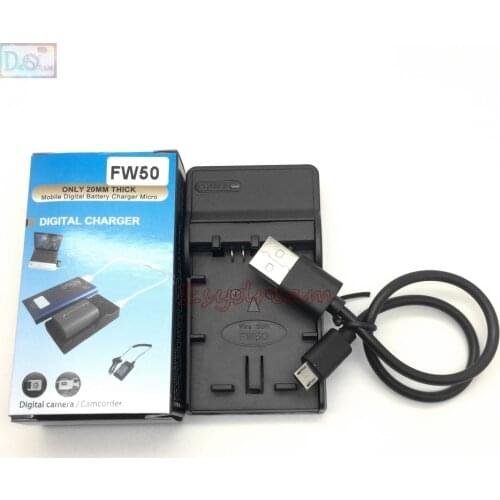 NP-FW50 USB Charger for Sony NP FW50 Battery NEX 7 6 5 ILCE 7S A7 A7R II A5000 A5100 A6000 A6300 A6400 A6500 RX10 II III Camera