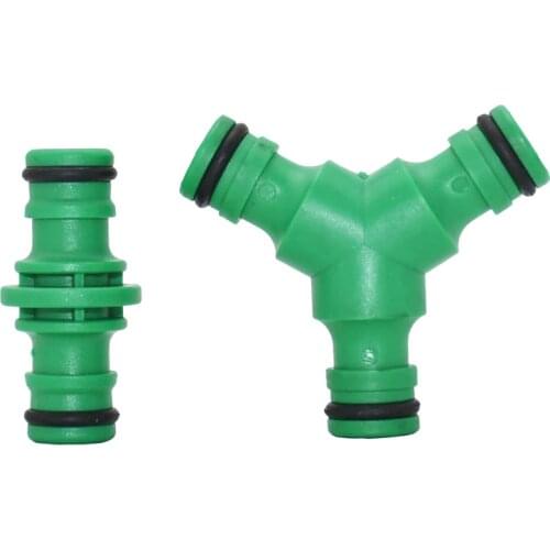 16mm Green Nipple Quick Connectors Straight And 3- Way 5/8" Garden Irrigation Connectors Adapter 6 Pcs