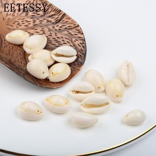 EETESSY 20pcs Shell Beads Creamy-white Single-Hole Shell Beads For Bracelets Jewelry Making Handmade Accessories