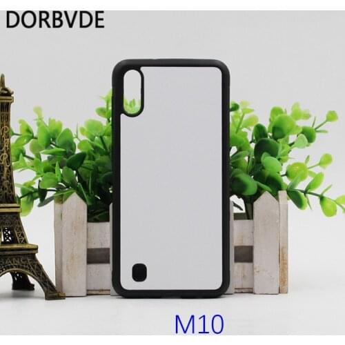 2D Sublimation Blank TPU+PC rubber Case for Samsung M10 M20 30 40 with Aluminum Inserts 10pcs/lot