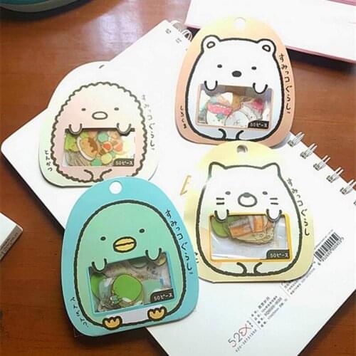 50pcs/Pack Cute cartoon Sumikko Gurashi hand account decorative stickers creative cartoon album stickers