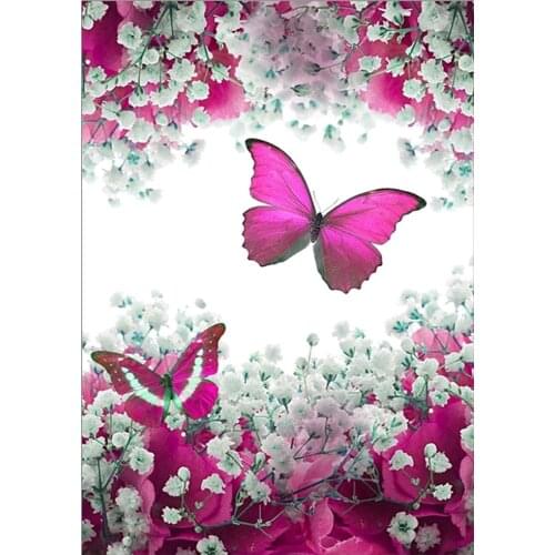 Round full diamond 5d landscape diamond painting butterfly flower DIY diamond embroidery kit home decoration ornaments