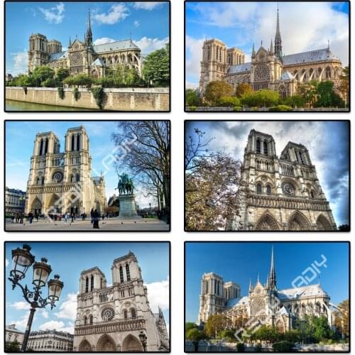 Diamond Painting Plein Diamond Embroidery Notre Dame de Paris Rhinestones Cross Stitch Full Square / Round Diamond Mosaic Kits
