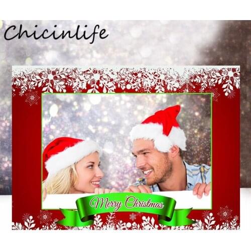 Chicinlife 1Pcs Merry Christmas Photo Booth Frame Props New Year Xmas Party Decoration Birthday Photobooth Props Event Supplies