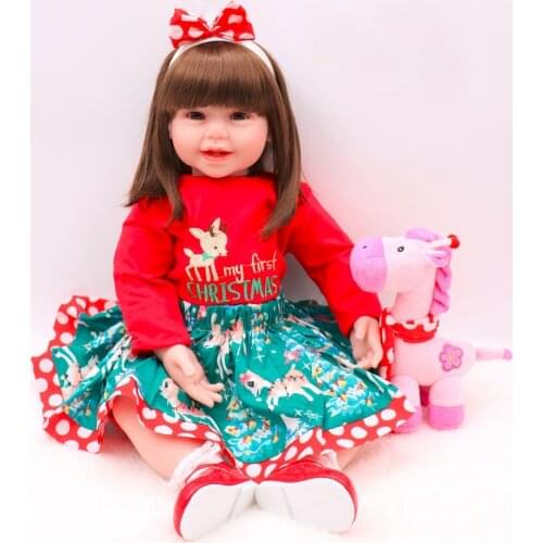 Cutest smile Loli 60cm reborn doll Lifelike newborn Baby Bonecas Bebe girl 3/4 silicone reborn baby dolls kid play house toy