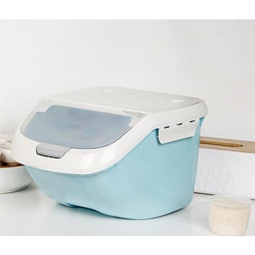 Plastic 6KG Flip Cover Sealed Multi-function Rice Bucket Storage Box Kitchen Household Cereal Dispenser Food Grain Container Box