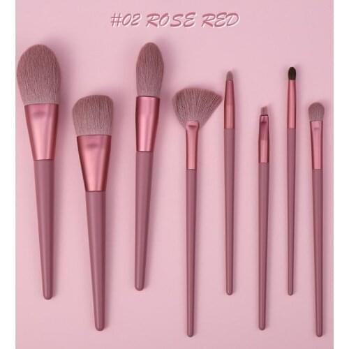 5/8pcs Facial Foundation Makeup Brush Set Loose Powder/eye Shadow/foundation/blush/brow Brush Gentle Comfortable Soft Brush Tool