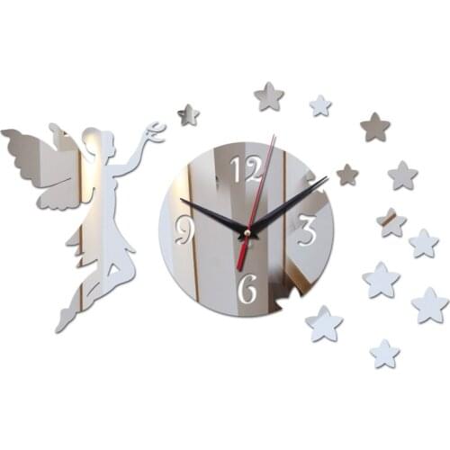 New arrival wall clocks Acrylic mirror stickers modern home decoration sofa background sticker Single Face