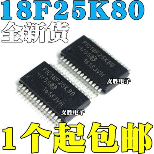 New and original PIC18F25K80-I/SS SSOP28 PIC18F25K80 Single chip micro controller chip 8-bit microcontroller microcontroller IC
