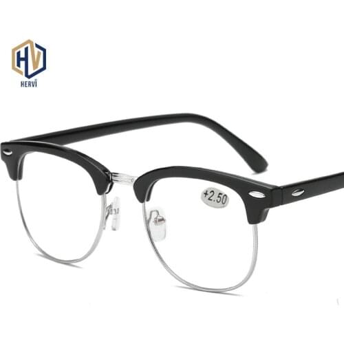 Metal Half Frame Reading Glasses Man Retro Resin Elderly Glasses Frames +1.0 To +4.0 Unisex очки для чтения