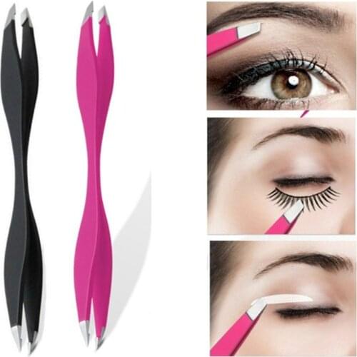 1piece Tweezers Rose Beauty Makeup Tools Double Ends Eyebrow Tweezer Anti-Static Eyelash Extension Pincet Makeup Tools