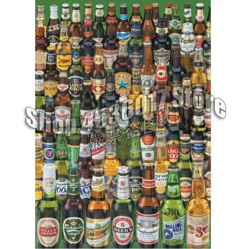 Beers bottle Diamond Painting,Diy Diamond Painting,Beverage,Collections,Colleges,Embroidered Rhinestones Full Diamond Decorative