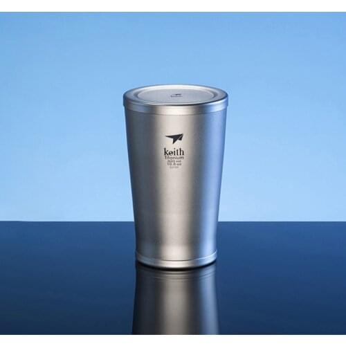Pure Titanium Beer Mug Vacuum Cup 320ml Home Office Tea Cup Vacuum Insulation Double-layer Pure Titanium Water Cup