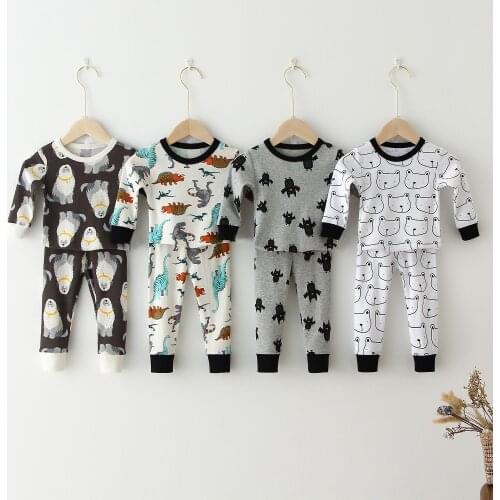 Baby Boy Pajamas Sets Cotton Boys Sleepwear Children Home Wear Pajamas for Boy Pajamas Kids Nightwear 0-4Y Kids Boys Clothing