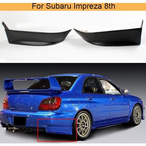 Car Rear Bumper Splitters Flaps Cupwings For Subaru Impreza 8th 2003-2005 Rear Splitters Lip Aprons PU Primer Black