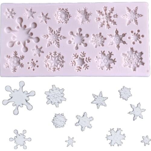 Christmas Snowflake Pattern Silicone Mold Chocolate Cake Mold Baking Non-stick And Heat-resistant Kitchen Handmade Tools