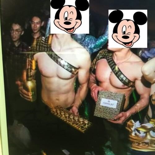 Nightclub Bar GOGO Performance Stage Costume Men Silver Gold Mirror armor sparkly dance wear