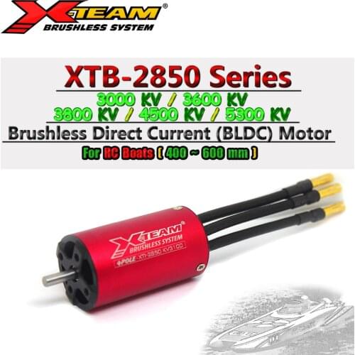 X-TEAM XTB Series 2850 5300KV 4500KV 3800KV 3600KV 3000KV BLDC Brushless-Motor for 450mm - 600mm Remote Control RC Boats Refit