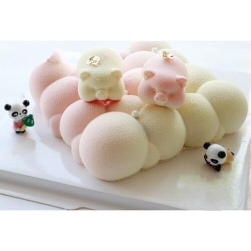 3D Cloud Silicone Cake mold pig Mousse dessert mould For Baking Tray Chocolate Dessert Baking Pan Cake Decorating Tools