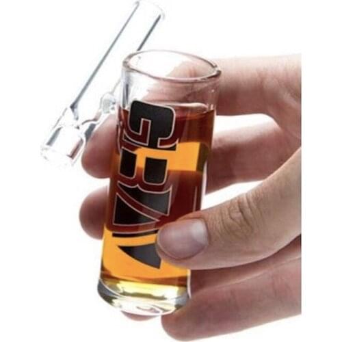 Gravlabs shot glass with tobacco taster Cigarette Filter Tips Holder glass cup