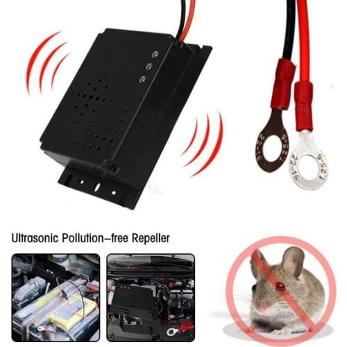 12V Ultrasonic Vehicle Animal Repeller Mouse Expeller Low Power Car Engine Compartment Cockroach Keep Rodent Marten Away