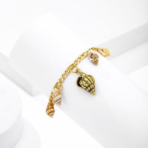 VG6YM Hot Sale New Fashion Punk Style Shell Bracelet Simple Design Bracelet for Women Party Jewelry Summer Gifts Wholesale