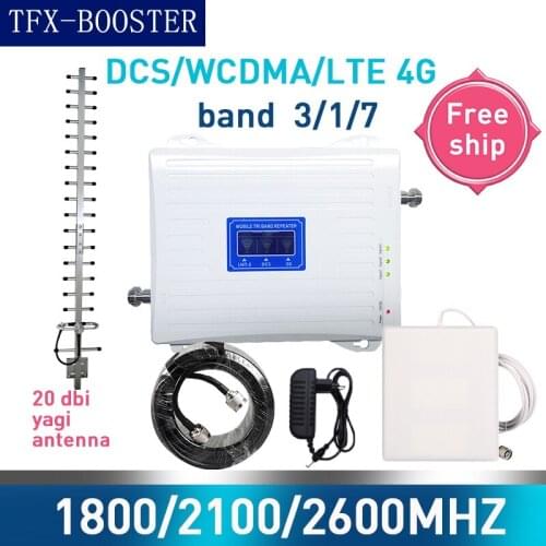 TFX-BOOSTER 20dbi yagi external antenna 1800/2100/2600MHZ Cell Phone Signal Booster 2G 3G 4G LTE Repeater Cell Phone Booster