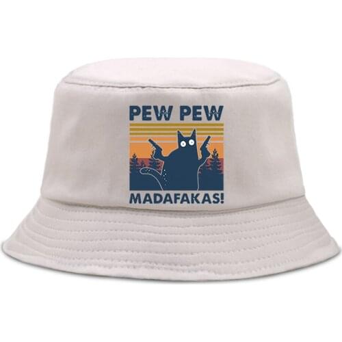 Pew Pew Madafakas Funny Fisherman Hat Outdoor Casual Street Bucket Caps Summer Sunscreen Panama Cap Fashion Unisex Fishing Hats