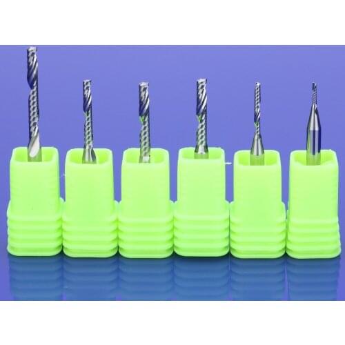 10Pcs 1.5x4mm Single Flute Spiral Cutter 3A TOP Quality CNC End Mill Carbide router bit For Acrylic PVC MDF Wood Milling Cutter