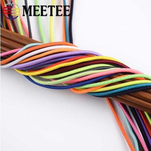 100M 2.5mm New Elastic Cord Sewing Bands Rope Round Stretch Rubber Ropes For Hair Bow Garment Tag DIY Crafts Accessories