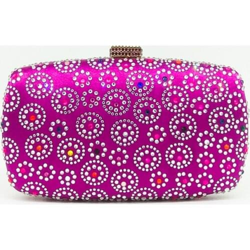 19x10CM Clutch Bags Evening Bag Flower Pattern Bag Diamond Banquet Bag Rhinestones Clutch Bag a6577
