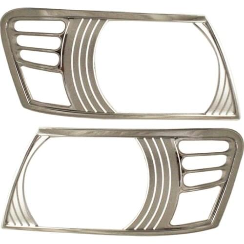 2pcs ABS HEAD LAMP COVER Car Chrome Strips FOR Mitsubishi Pajero V73 2001 Accessories Headlamps Cover Trim