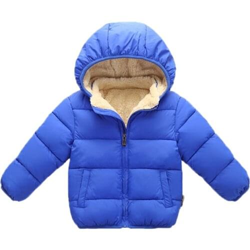 2019 Winter Boys'Cotton Jackets Childrens Warm Thick jackets Outwear Coat for Girls Boys Kids Hooded Parkas with 5 Colors