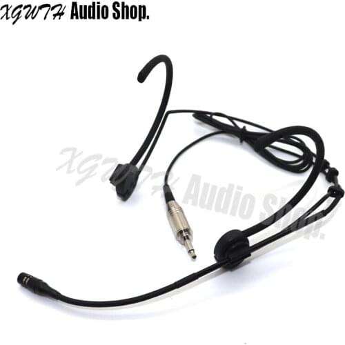 3.5mm Male Screw Thread Plug Foldable Dual Earhook Headworn Headset Microphone Mic For FM Karaoke Wireless Bodypack Transmitter